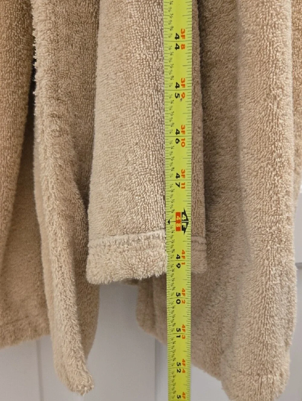 Restoration Hardware Sand Beige Plush Terry Bathrobe
